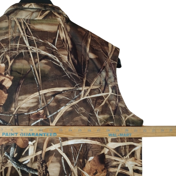Duck Commander Vest Mens M Green Brown Leaf Camo Bird Bag Hunting Zip Up Outdoor - Picture 4 of 9